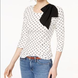 Maison-Jules Dot-Print bow top for Macy’s